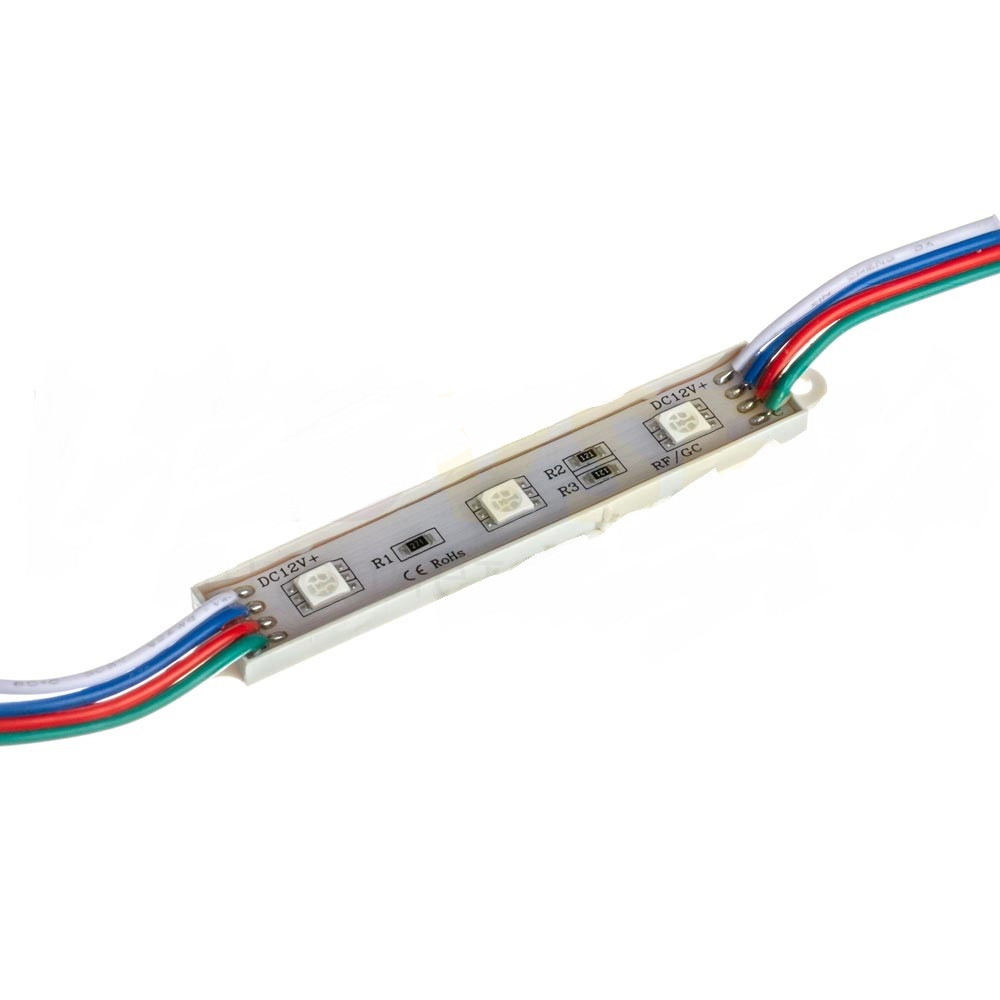 Модуль 12V 3led rgb smd5050 0.72 Вт IP65 (кластер)