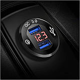 Металева зарядка USB Quick Charge 3.0 з вольтметром, фото 2