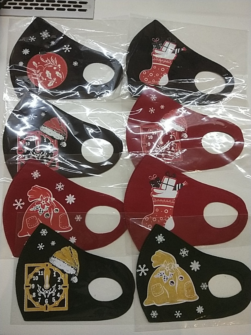 Маска багаторазова захисна новорічна різні малюнки, фото 1