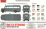 Пластикова модель 1/72 Roden 720 Німецький автобус Opel Blitz Omnibus model W39 Ludewig(Essen), фото 3