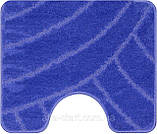 Синій набір килимків Туреччина 3Д однотонний у ванну кімнату та туалет, фото 6