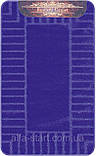 Синій набір килимків Туреччина 3Д однотонний у ванну кімнату та туалет, фото 8