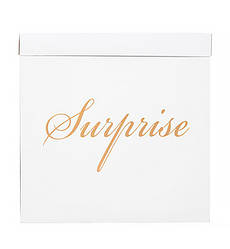 Коробка сюрприз, 70*70 см., матеріал - картон високої якості, колір - білий