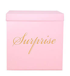 Коробка сюрприз, 70*70 см., матеріал - картон високої якості, колір - рожевий