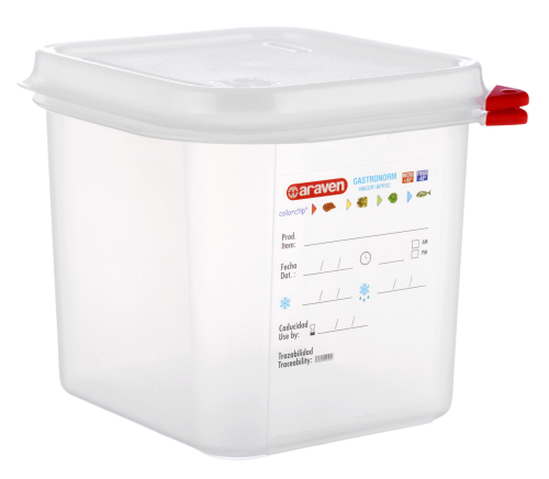 Контейнер с крышкой прямоугольный GN 1/6 17.6х16.2х15см/2600мл из полипропилена Araven, фото 1