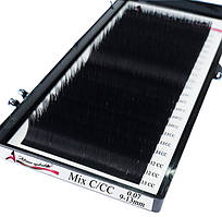 Вії для нарощування Mix 2х ВИГИНІВ В ОДНІЙ ПАЛЕТЦІ: (9-13mm); вигин: C/CC; L/M; L+/L90