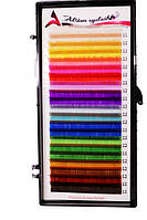 Кольорові вії для нарощування Mix: (11-12mm); вигин З, L