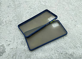 Протиударний матовий чохол для Samsung Galaxy M31s синій бампер