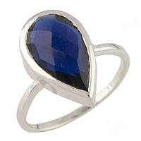 Серебряное кольцо Komilfo с сапфиром nano, вес изделия 2,88 гр (0712949) 18 размер