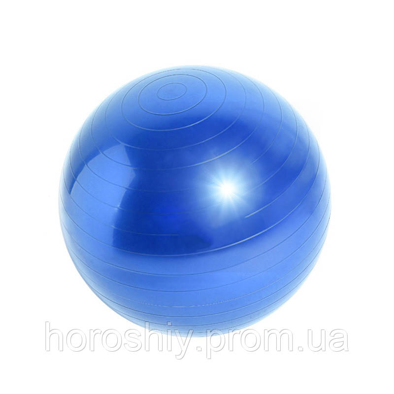 Фітбол для фітнесу йоги 65 см гімнастичний м'яч Синій Dobetters Profi