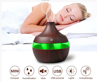 Освіжувач повітря mini usb humidifier 7 led color change