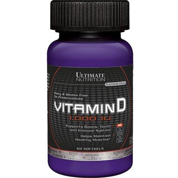 Вітамін D3 Ultimate Nutriion 1000 IU 60 капсул