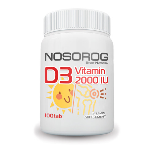 Вітаміни Vitamin D3 Носоріг / Nosorig Nutrition 2000 IU 100 tab