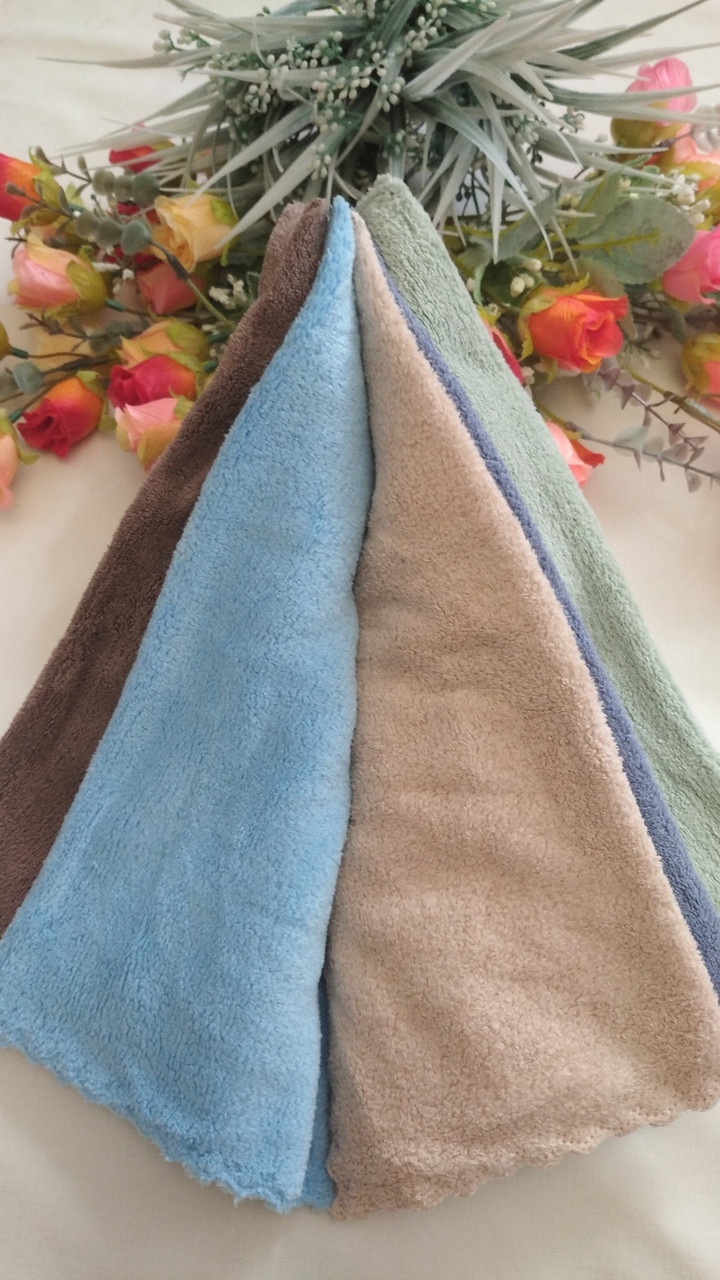 Серветки кухонні  мікрофібра пухнаста, розмір 35/35в упаковці 5 шт