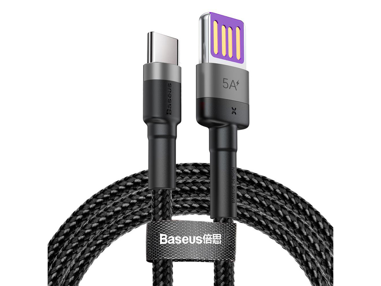 Кабель Baseus Cafule HW Quick Charging Data cable USB  For Type-C 1 м Black (CATKLF-PG1)