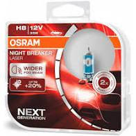 Лампа фари H8 12V 35W PGJ19-1 NIGHT BREAKER LASER next generation (+150) компл (OSRAM)