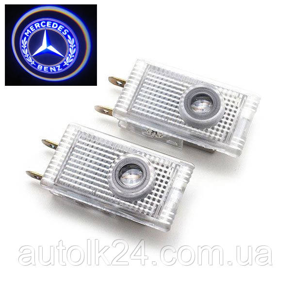 Штатна Led підсвітка двері з логотипом MERCEDES W210, Vito, Sprinter, Viano.