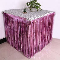 Дощик рожевий для фотозони або для прикраси столу - висота 74см, ширина 2,74 метра