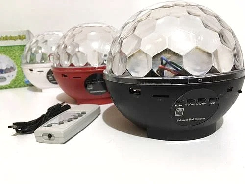 Світломузика диско куля LED Ball Light з bluetooth MP3 +пульт+флешка