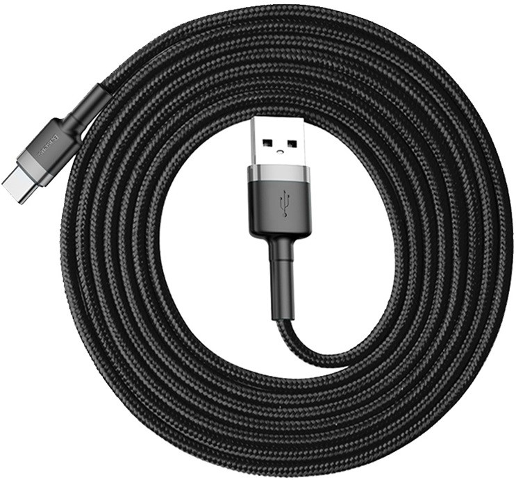 Кабель Baseus Cafule Cable USB for Type-C 2A 2м Black (CATKLF-CG1)