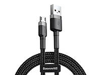 Кабель Baseus cafule cable USB for micro 2.4a 0.5m Grey/Black (CAMKLF-BG1