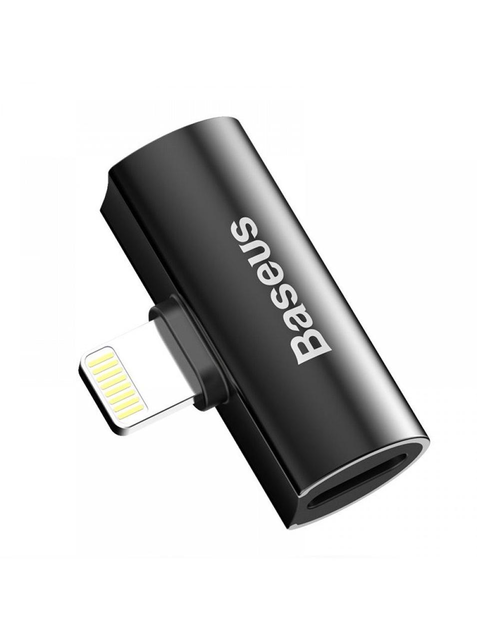Перехідник Baseus Lightning M to 2xLightning F Black( CAL46-01)