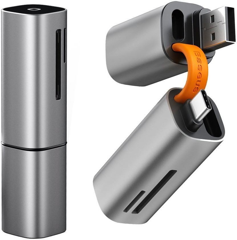 Картрідер Baseus mini-cabin card reader Сірий (CADKQ-A0G)