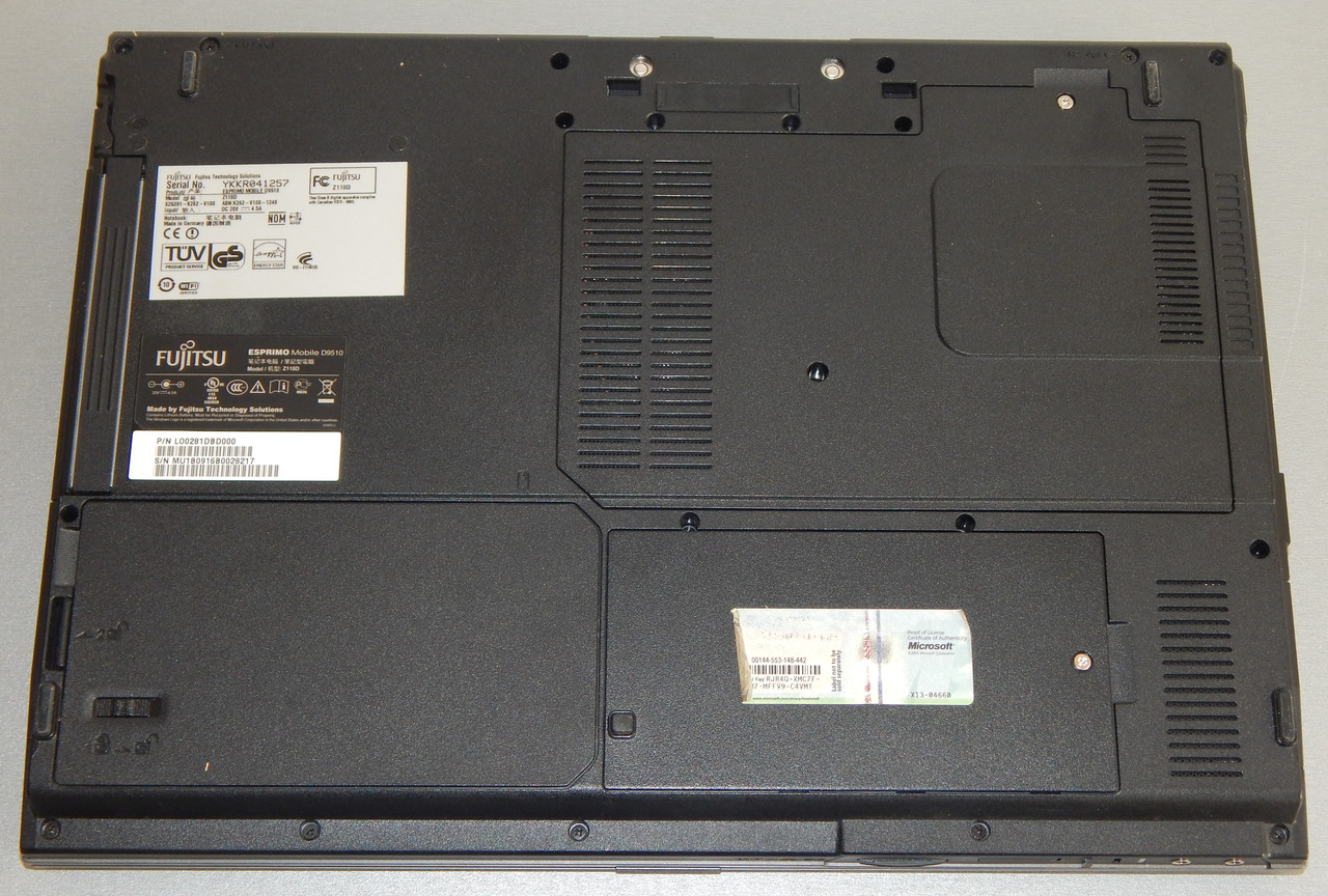 Ноутбук б.у. Fujitsu ESPRIMO Mobile D9510 (15,4 ") P8700 (2.4 Ghz)/4 ГБ/ Intel GMA 4500MHD/DVD привод - фото 6 - id-p1314057651
