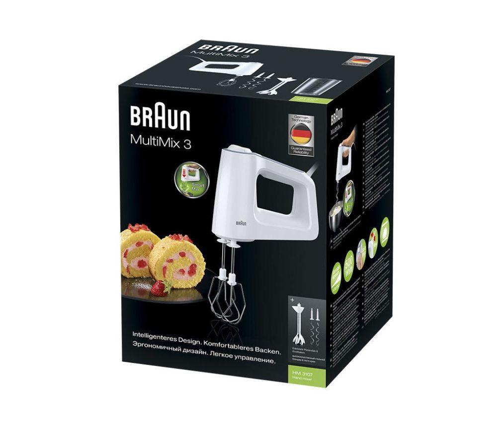 Ручний міксер BRAUN з насадкою для змішування HM 3107, 500 Вт 01475