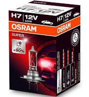 Лампа фари H7 12V 55W PX26d SUPER (+30%) (OSRAM)