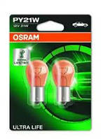 Лампа PY21W 12V 21W BAU15s Ultra Life (компл.) (OSRAM)