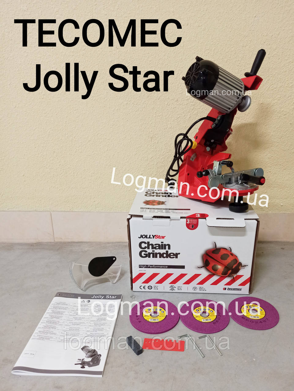 Верстат для заточування ланцюгів Tecomec JOLLY STAR (Зроблено в Італії/Made in Italy) 11359001, фото 1