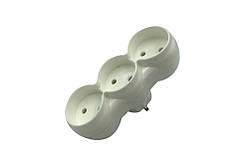 Мережевий трійник без заземлення No376 прямий