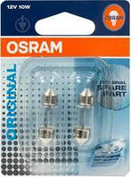 Лампа софитная освещения C10W 12V 10W SV8.5-8 (2 шт) blister (OSRAM)