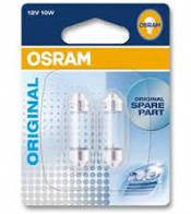 Лампа софитная освещения C10W 12V 10W SV8.5-8 (2 шт) blister (OSRAM)