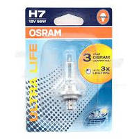 Лампа фары H7 12V 55W PX26d ULTRA LIFE 1шт.blister (OSRAM)