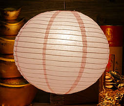 Фонтар паперової кулі світло-розовий (d = 30 см)