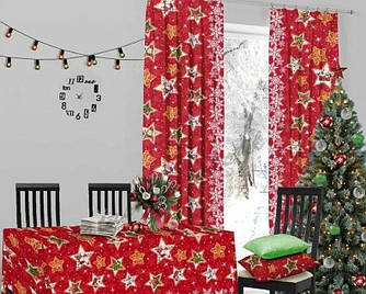 Скатертина "Новорічні зірки" 150x180 см.