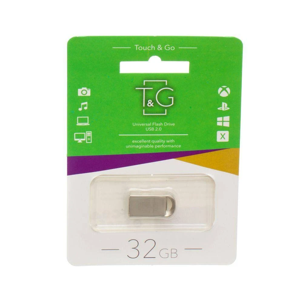 Флешка карта пам'яті USB-накопичувач із металу 32 GB USB 2.0 Flash Drive T&G