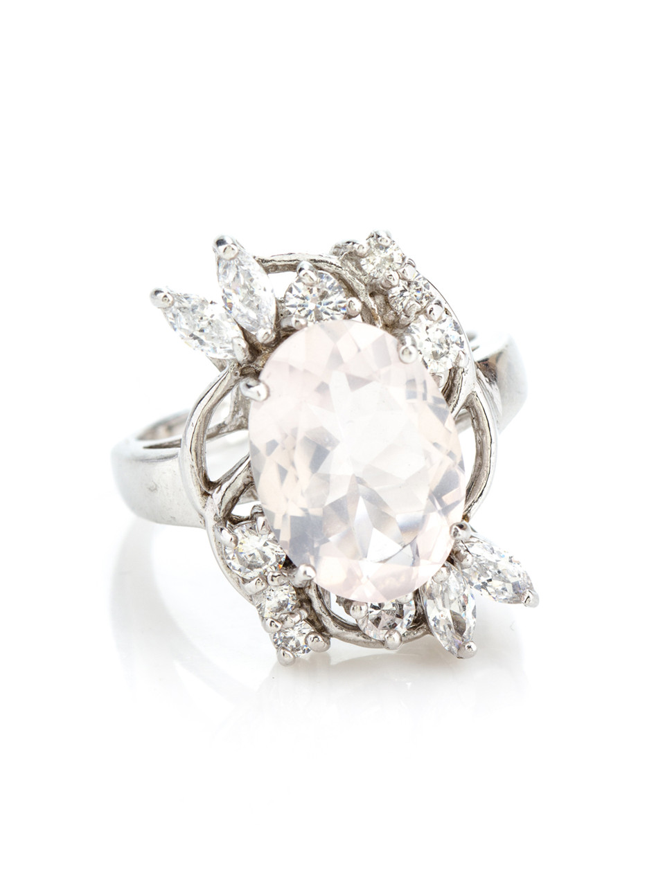 Каблучка срібна з рожевим кварцем FJ-127, фото 1