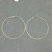 Сережки-кільце з замком 48 мм 20 шт уп Колір бронза