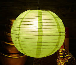 Фонтар паперова куля світло-зелений (d = 35 см)