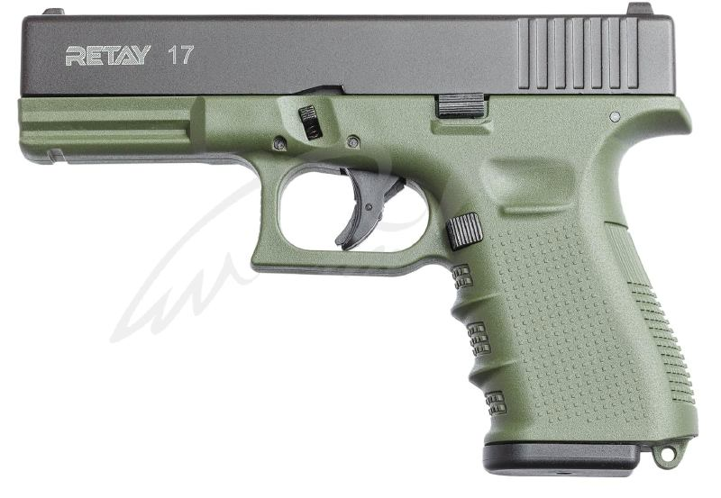 Пістолет стартовий Retay G17 9 мм. olive, фото 1