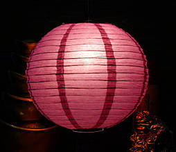 Фонтар паперової кулі темно-розовий (d = 35 см)