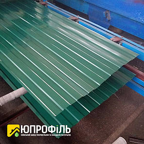 Профнастил для забору С8 Зелений RAL 6005 бюджетний варіант, купити профнастил, фото 2