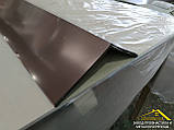 Покрівельний коник з оцинкованої сталі, купити покрівельний коник матовий коричневого кольору, коник на дах, фото 2