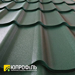 Металочерепиця RAL 6005 (Темно-зелений) матовий 0.40 мм. купити Київ, фото 2