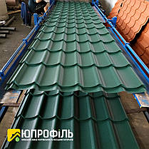 Металочерепиця RAL 6005 (Темно-зелений) матовий 0.40 мм. купити Київ, фото 3