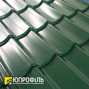 Металочерепиця RAL 6005 (Зелений) глянець 0.42 мм. купити Київ, фото 2