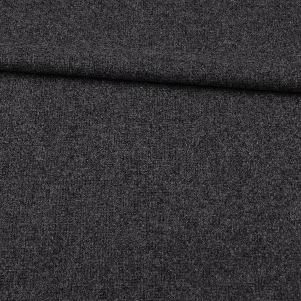 Рогожка костюмна вовняна сіра темна ш.145